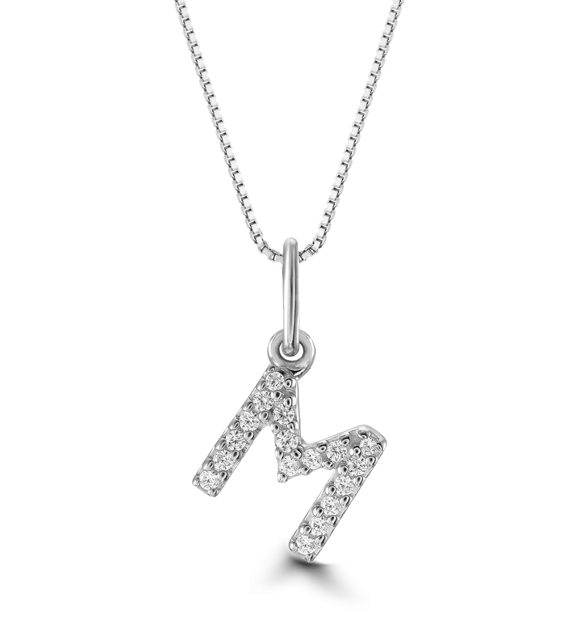 10k Gold Mini Diamond Letter Pendant