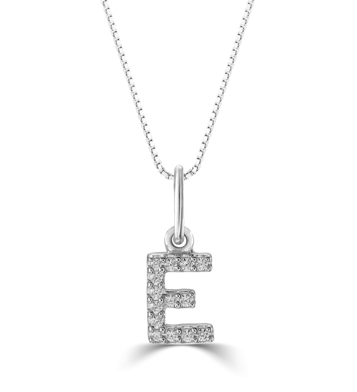 10k Gold Mini Diamond Letter Pendant