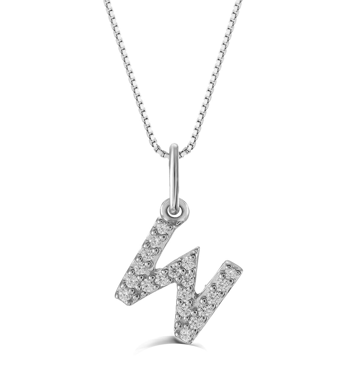 10k Gold Mini Diamond Letter Pendant