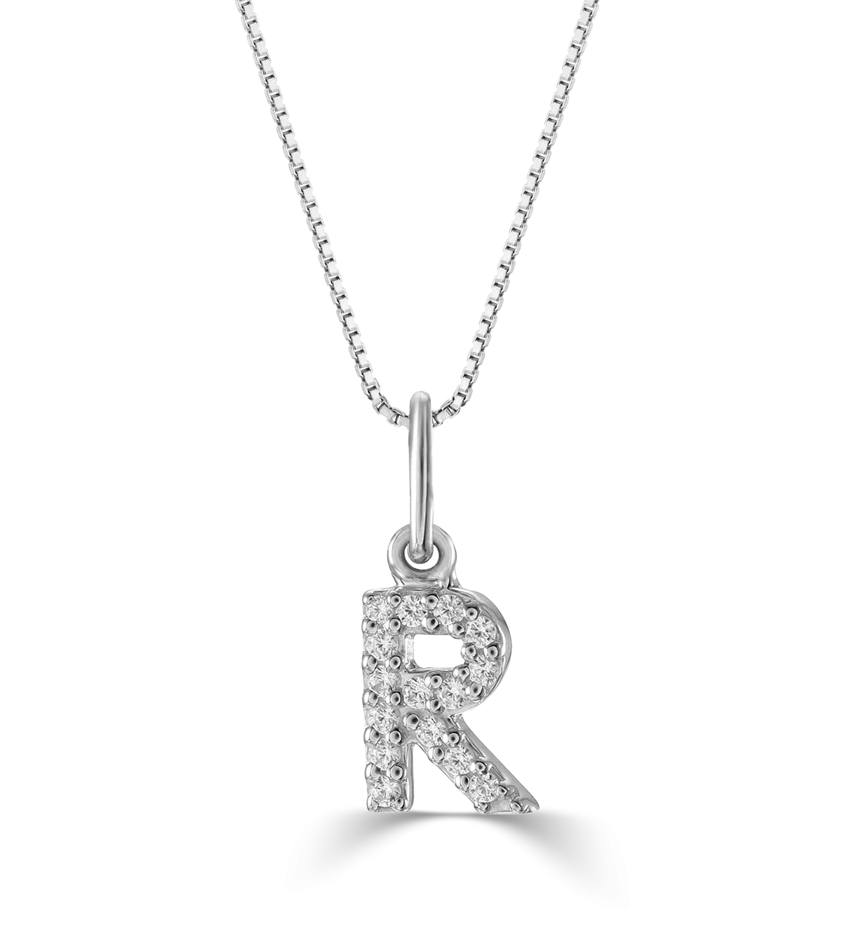 10k Gold Mini Diamond Letter Pendant