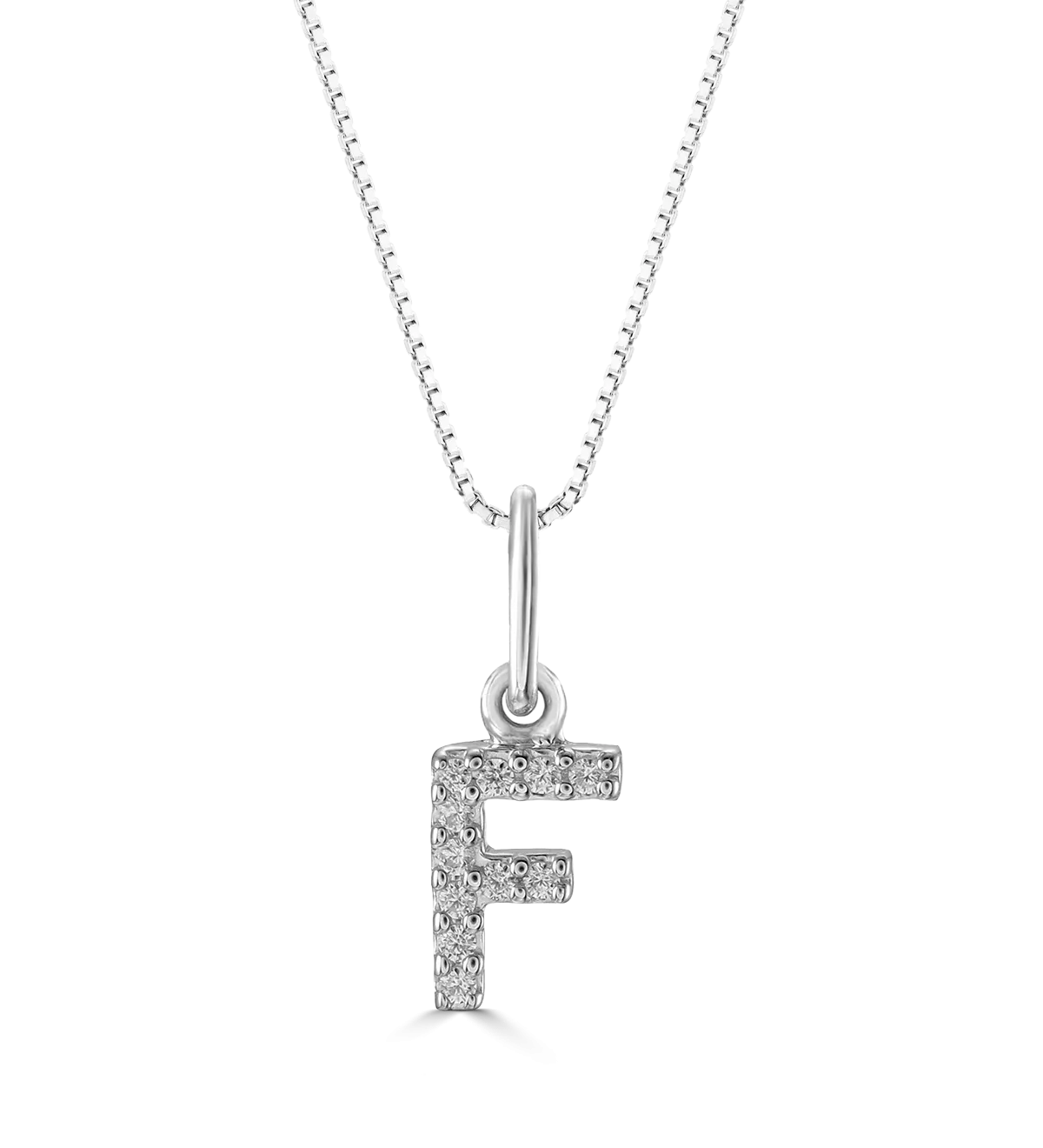 10k Gold Mini Diamond Letter Pendant