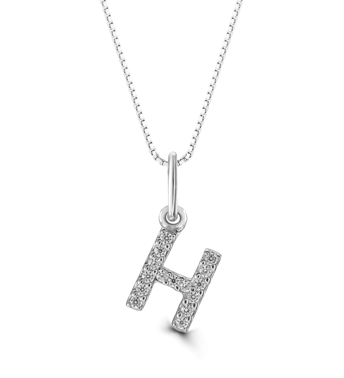 10k Gold Mini Diamond Letter Pendant