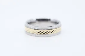 10K Yellow Gold & Stainless Steel Band Size 12 (9g)