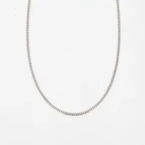 2 mm White Gold Curb Chain