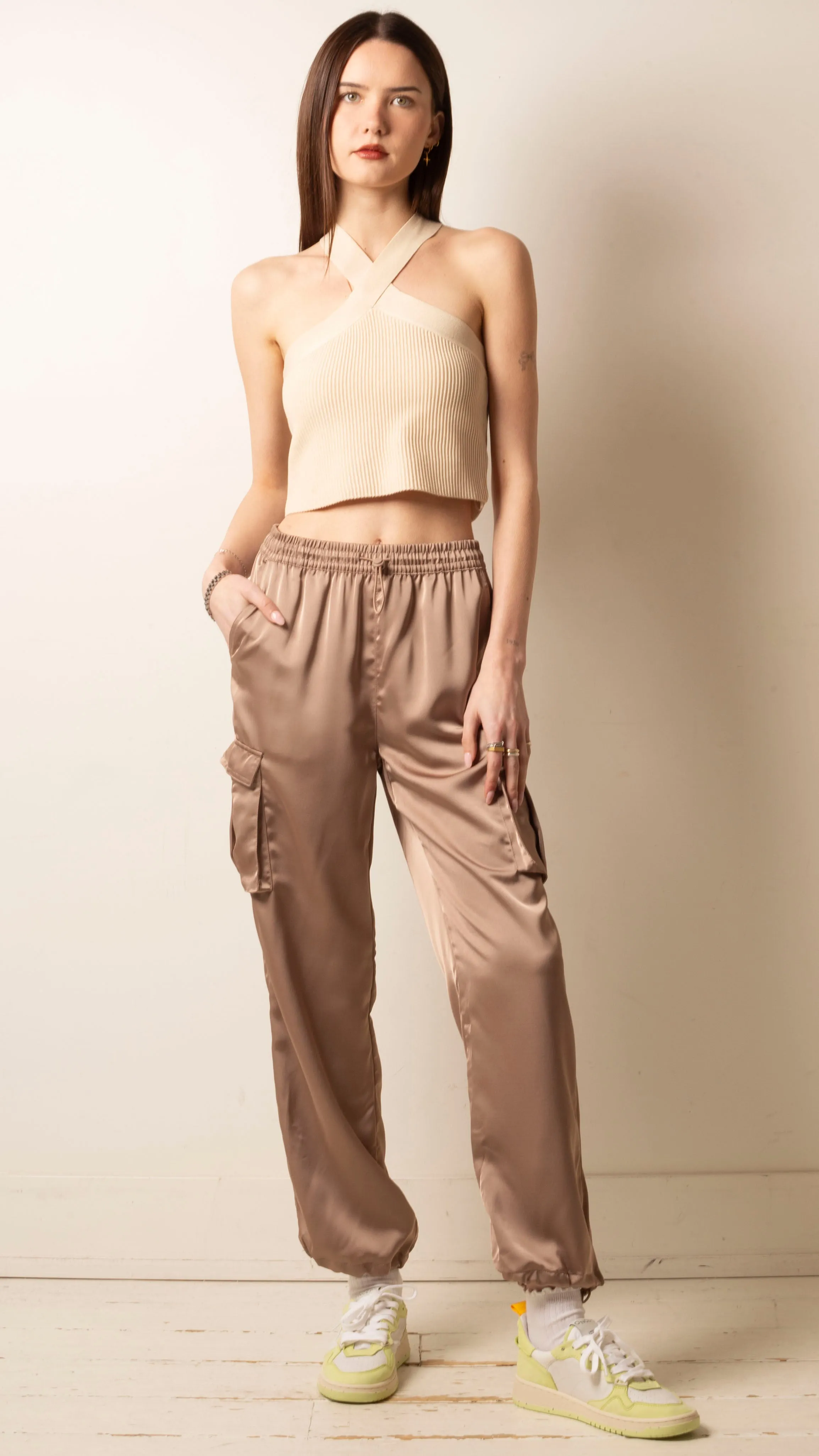 Adelaine Cargo Pant - Taupe