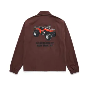 Awake NY 4 Wheeler Coaches Jacket Brown