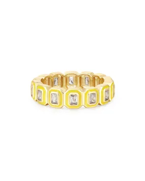 Bezel Ballier Ring- Neon Yellow- Gold