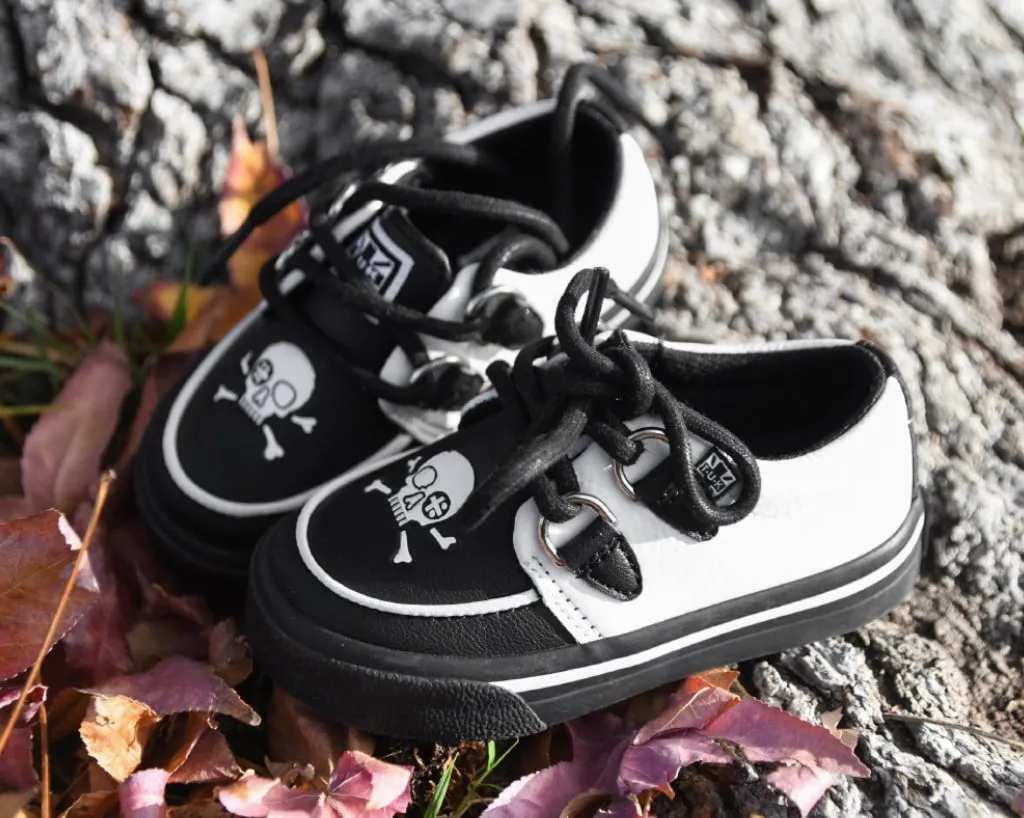 Black & White TUKskin Pirate Creeper Toddler Sneaker