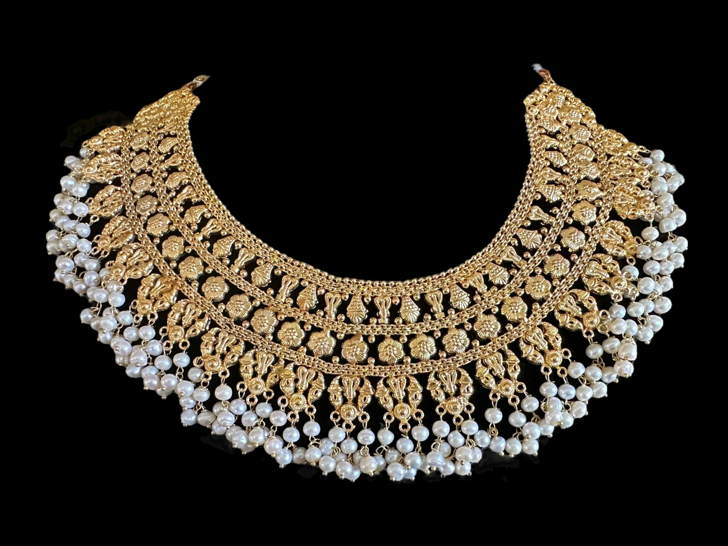 BR101 Bridal necklace set with jhoomar tika ( READY TO SHIP )