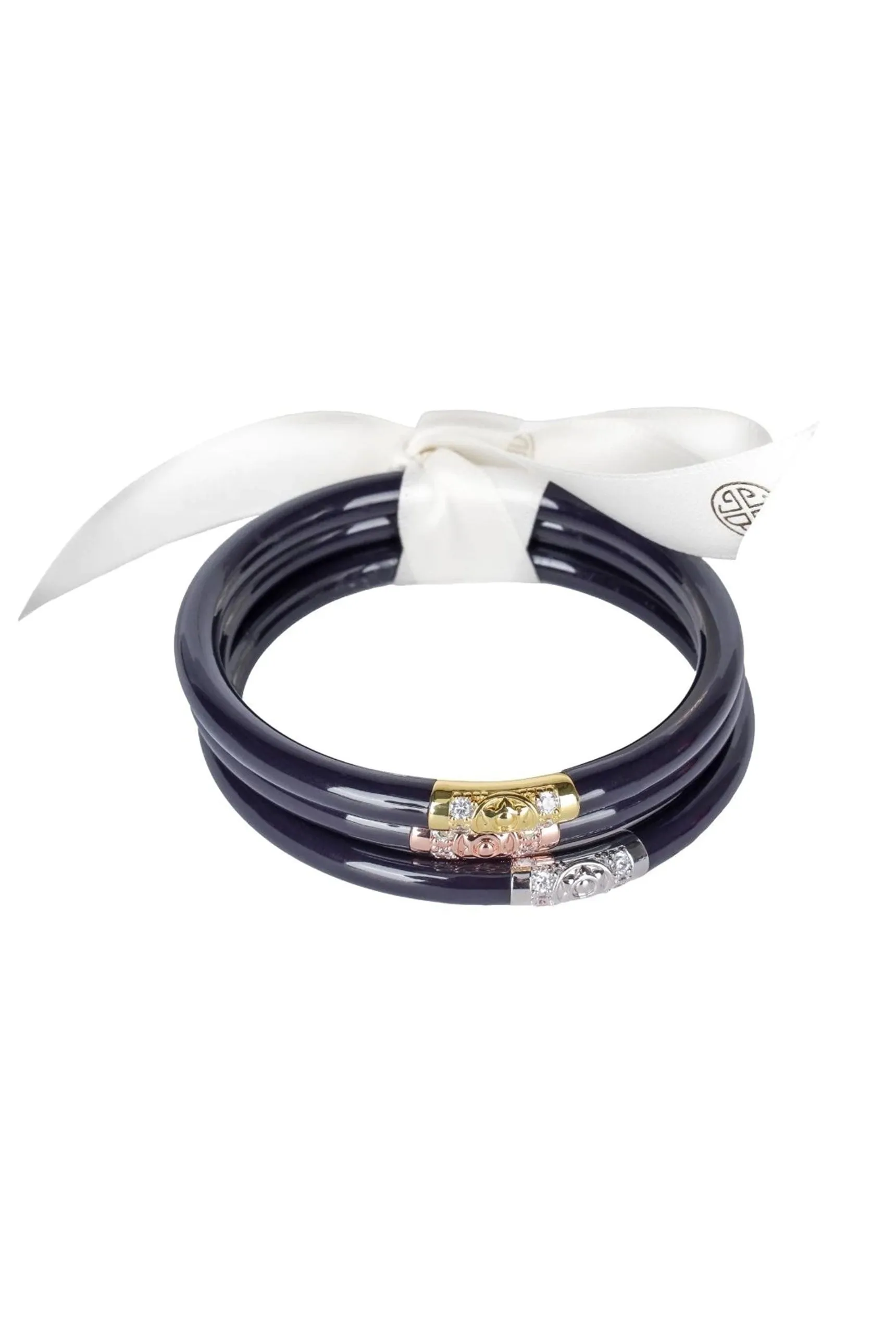 BUDHAGIRL Three Kings All Weather Bangles in Navy