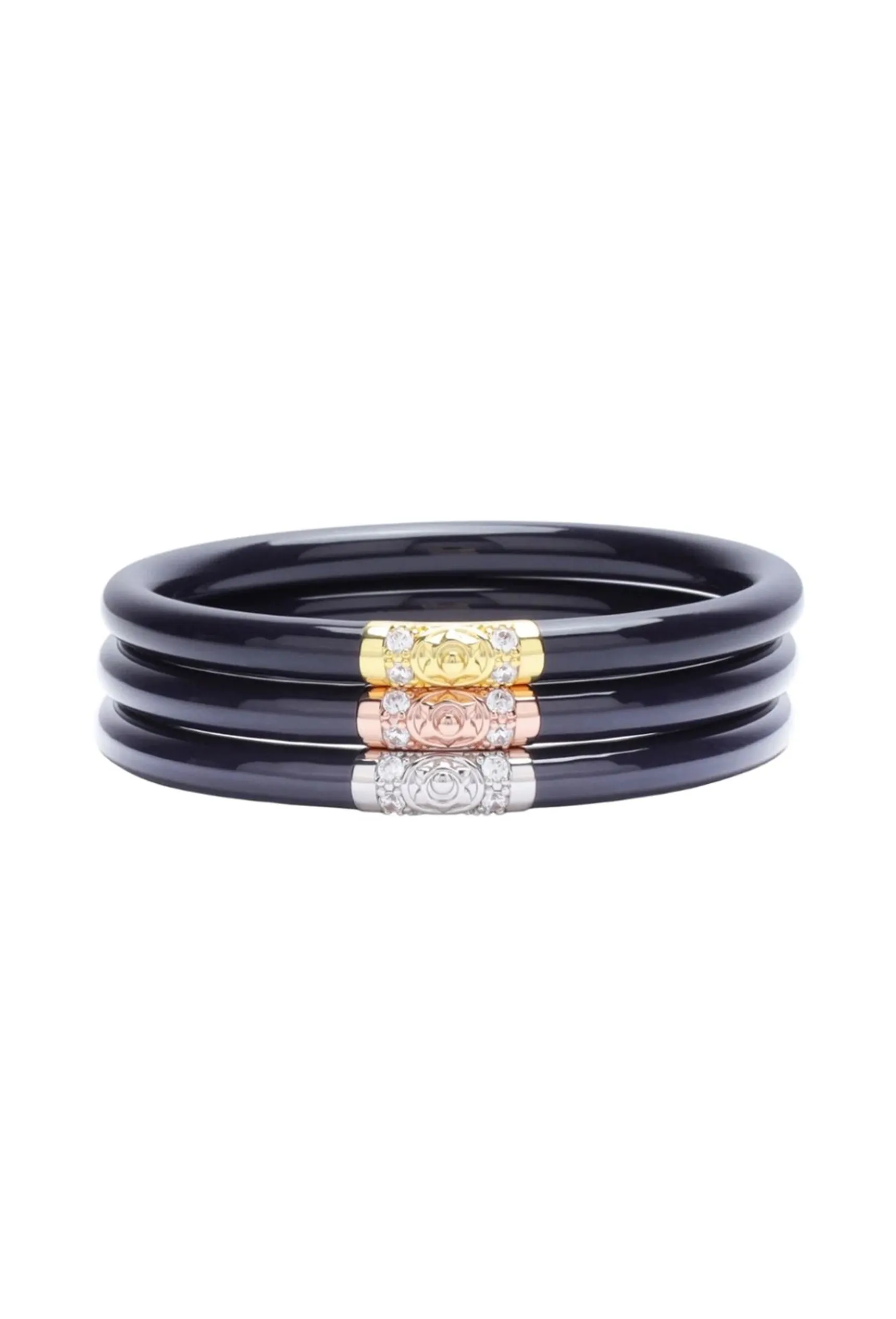 BUDHAGIRL Three Kings All Weather Bangles in Navy