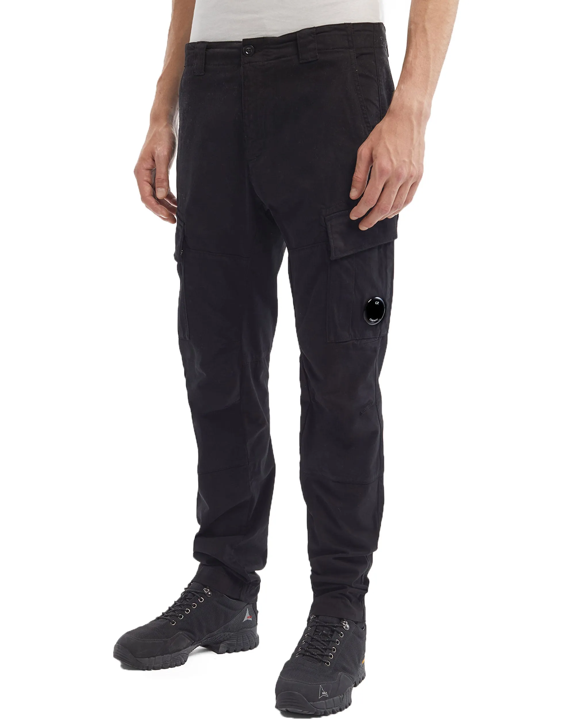 CP Company Stretch Sateen Cargo Pants Nero