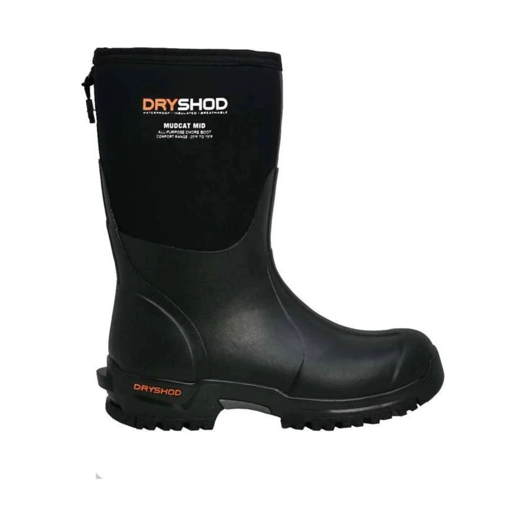 Dryshod Men's Mudcat Mid Rain Boot - Black