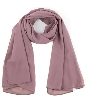 Dusty Mauve Plain Chiffon Hijab