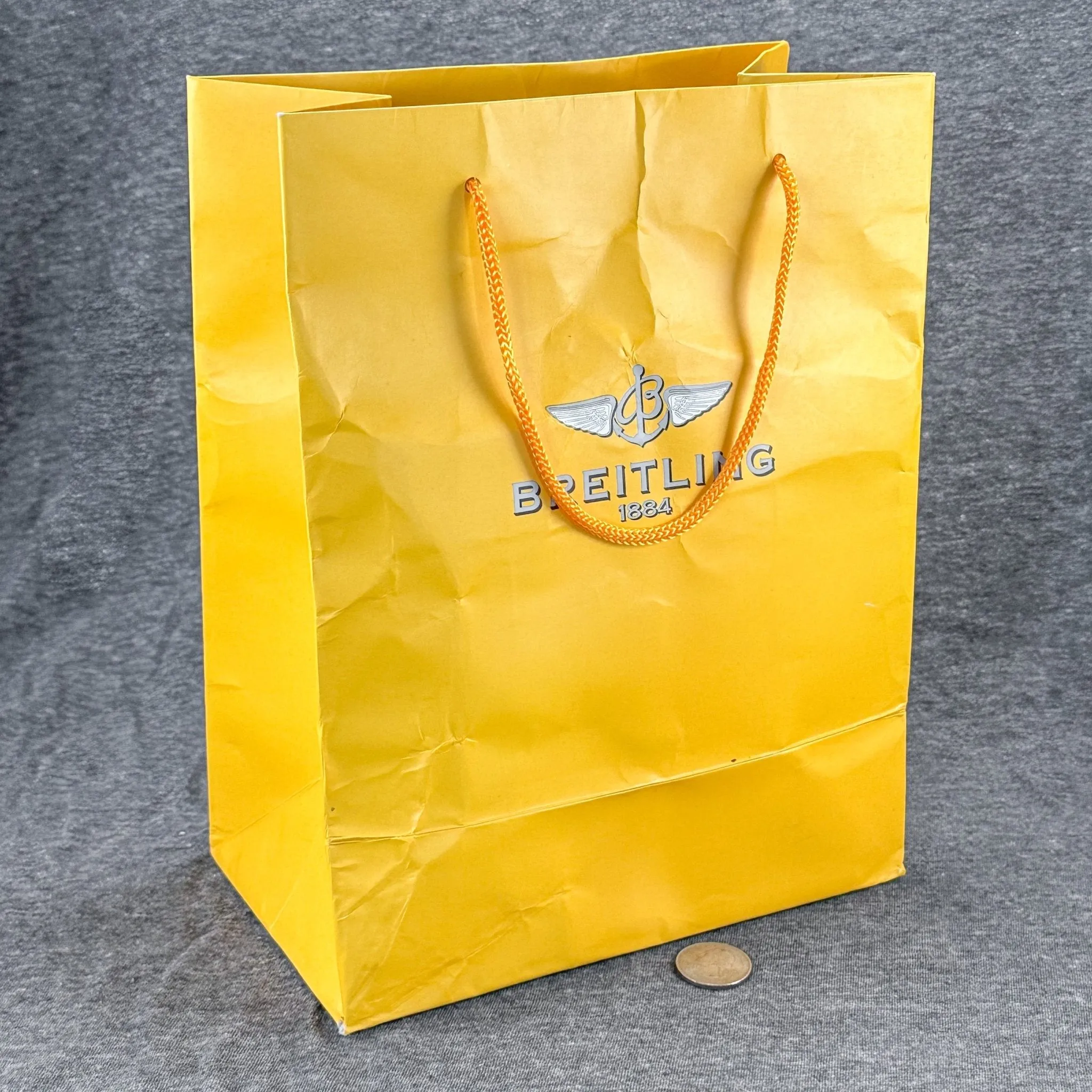 Estate Breitling Yellow Paper Bag EMPTY