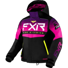 FXR Youth Helium Jacket Black/Fuchsia Fade