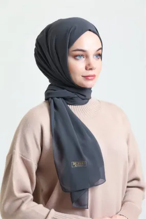 Karaca Crepe Lux Chiffon Hijab - Smoke