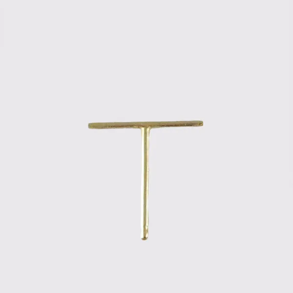 Kathleen Whitaker 14k Gold Long Staple Stud Earring