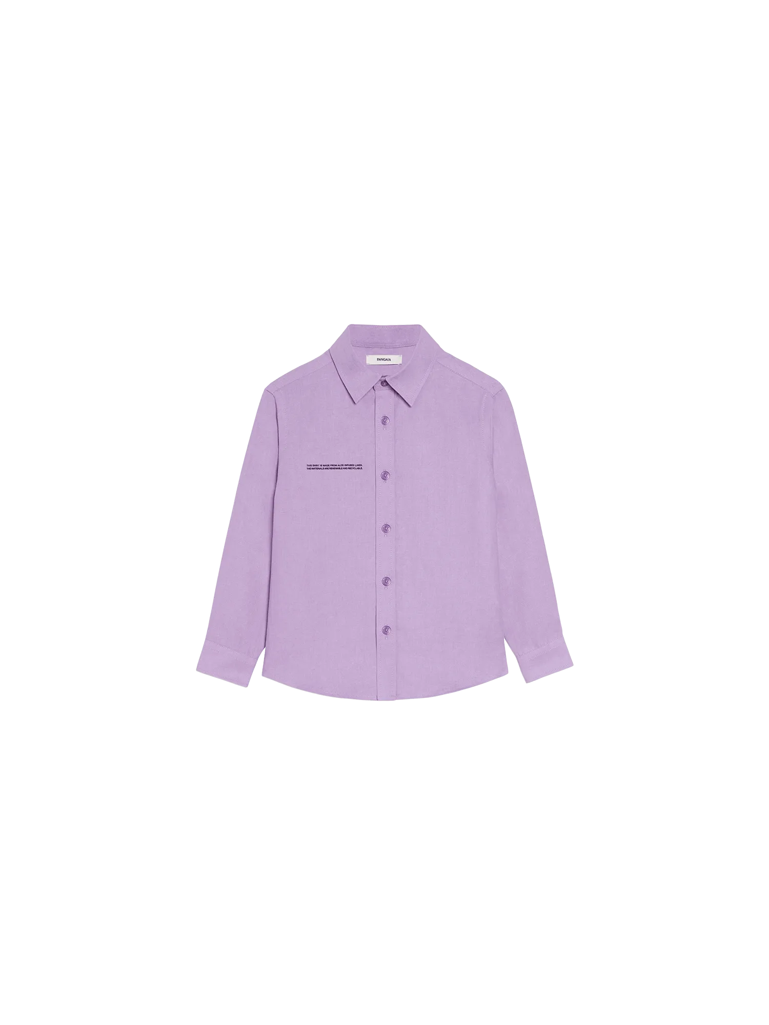 Kids Aloe Linen Long Sleeve Shirt—orchid purple