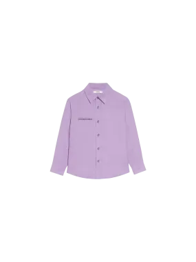 Kids Aloe Linen Long Sleeve Shirt—orchid purple