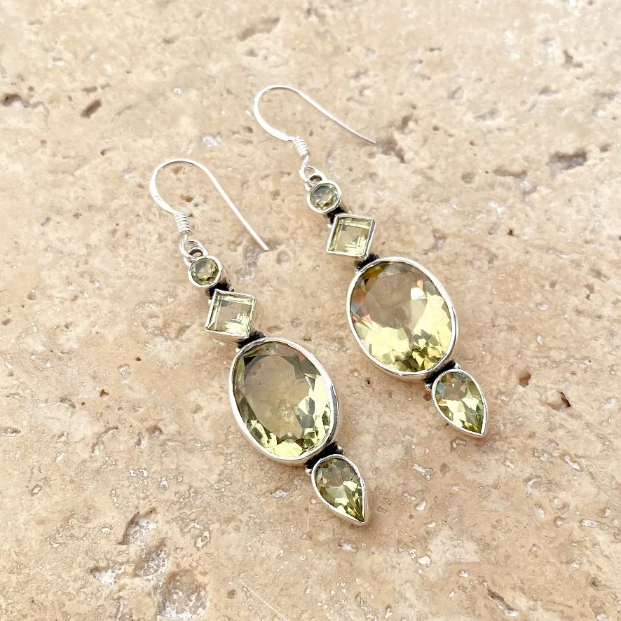 Lemon Quartz Earrings - Freja