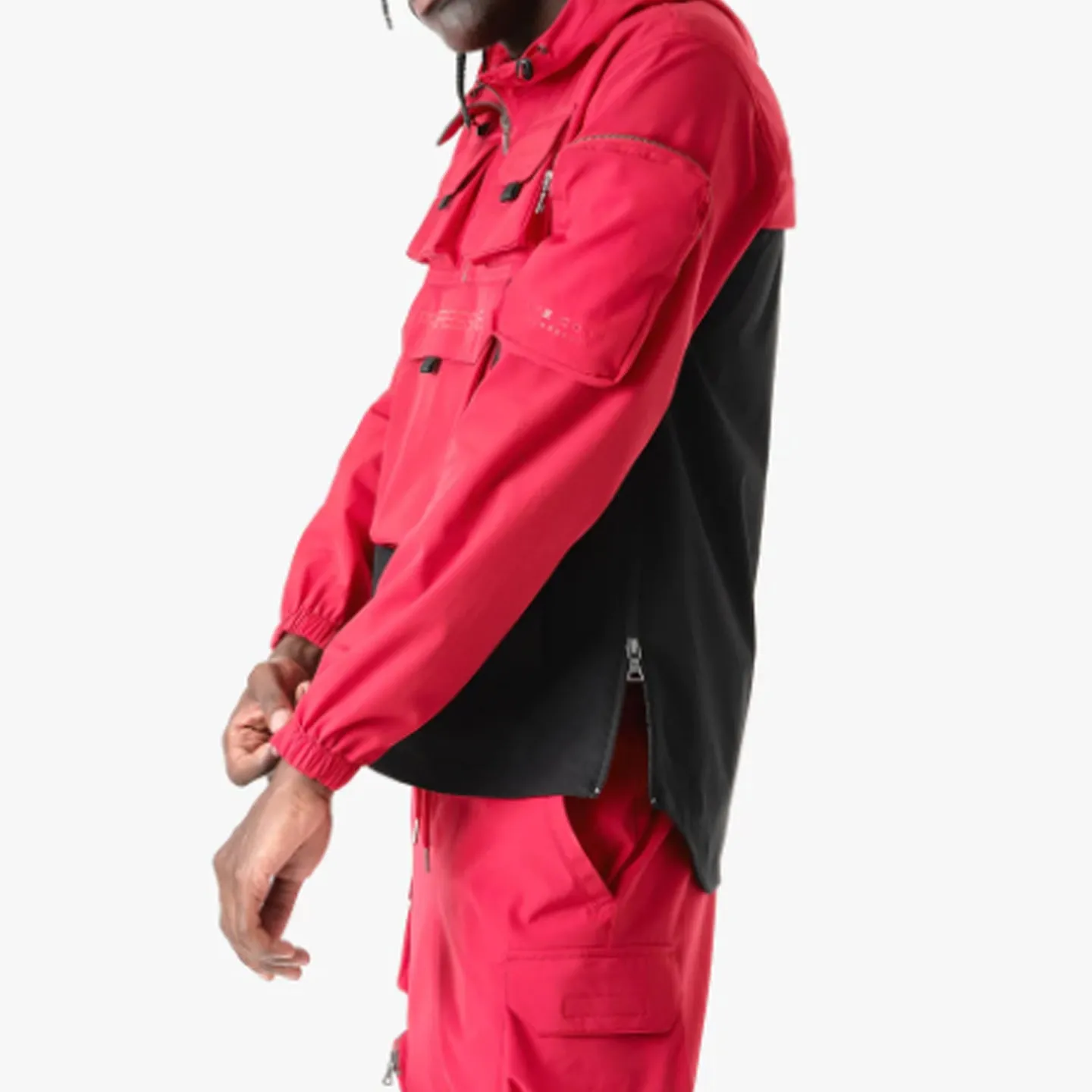 Life Code Windbreaker Jacket (Red)