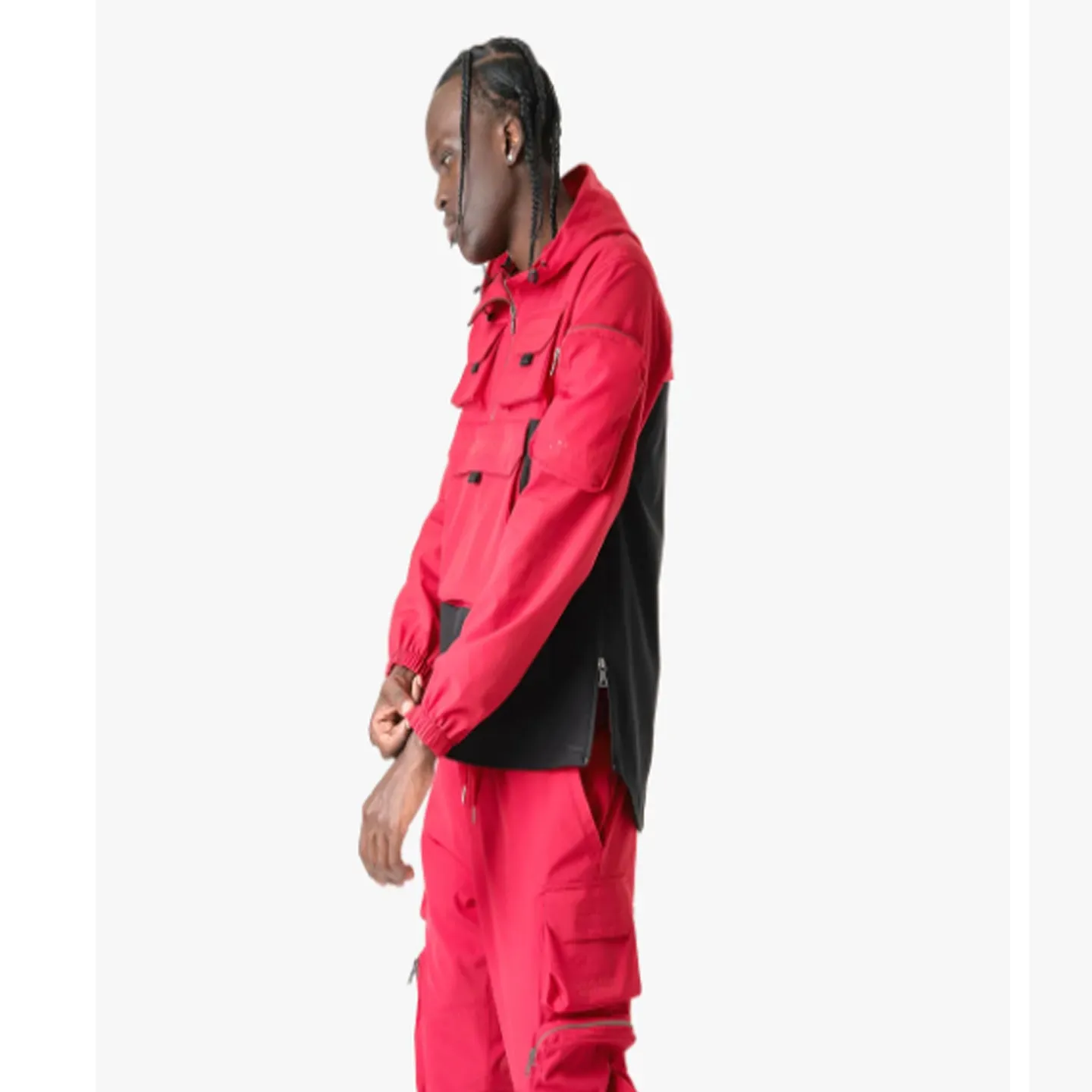 Life Code Windbreaker Jacket (Red)