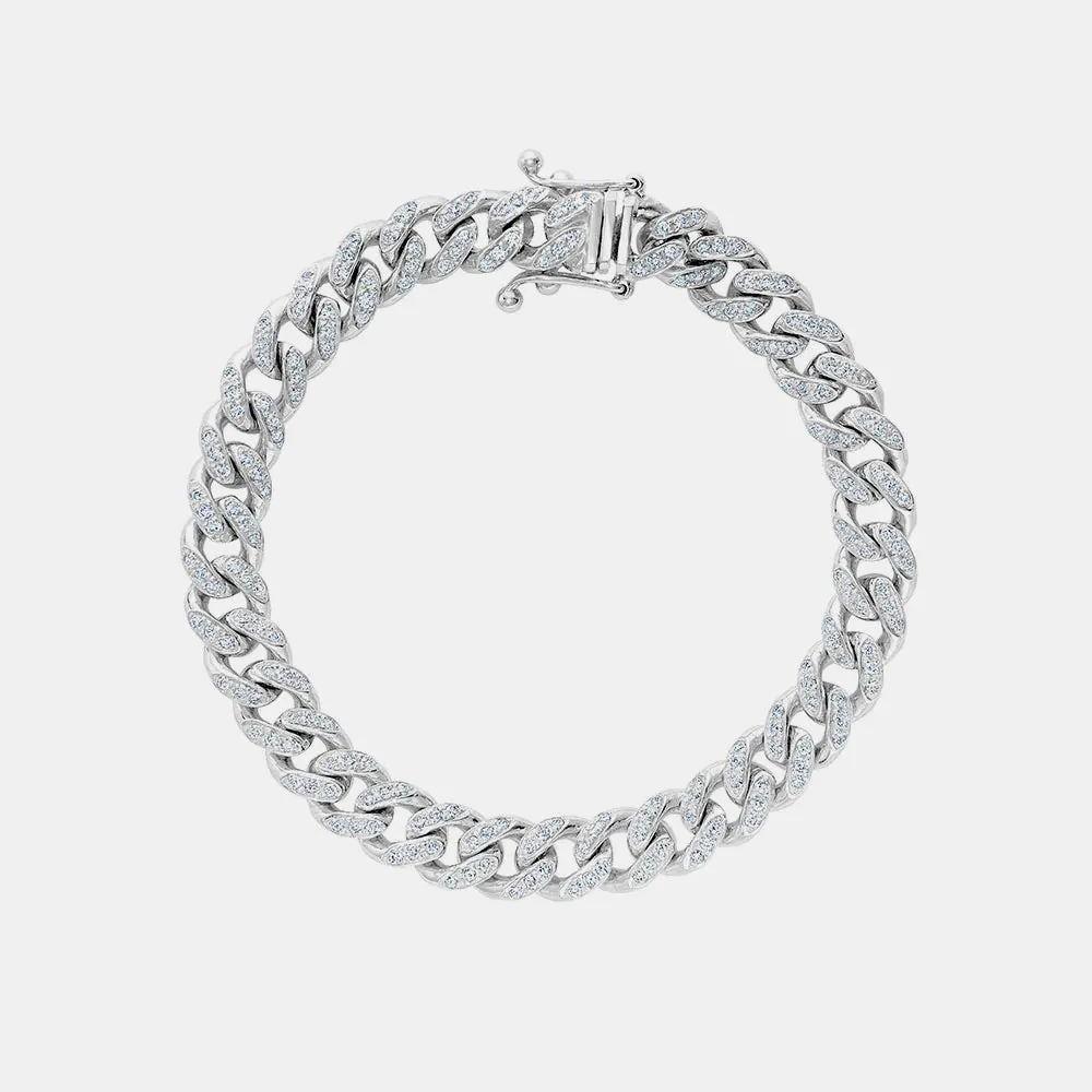 Miami Cuban Link Bracelet with Diamonds