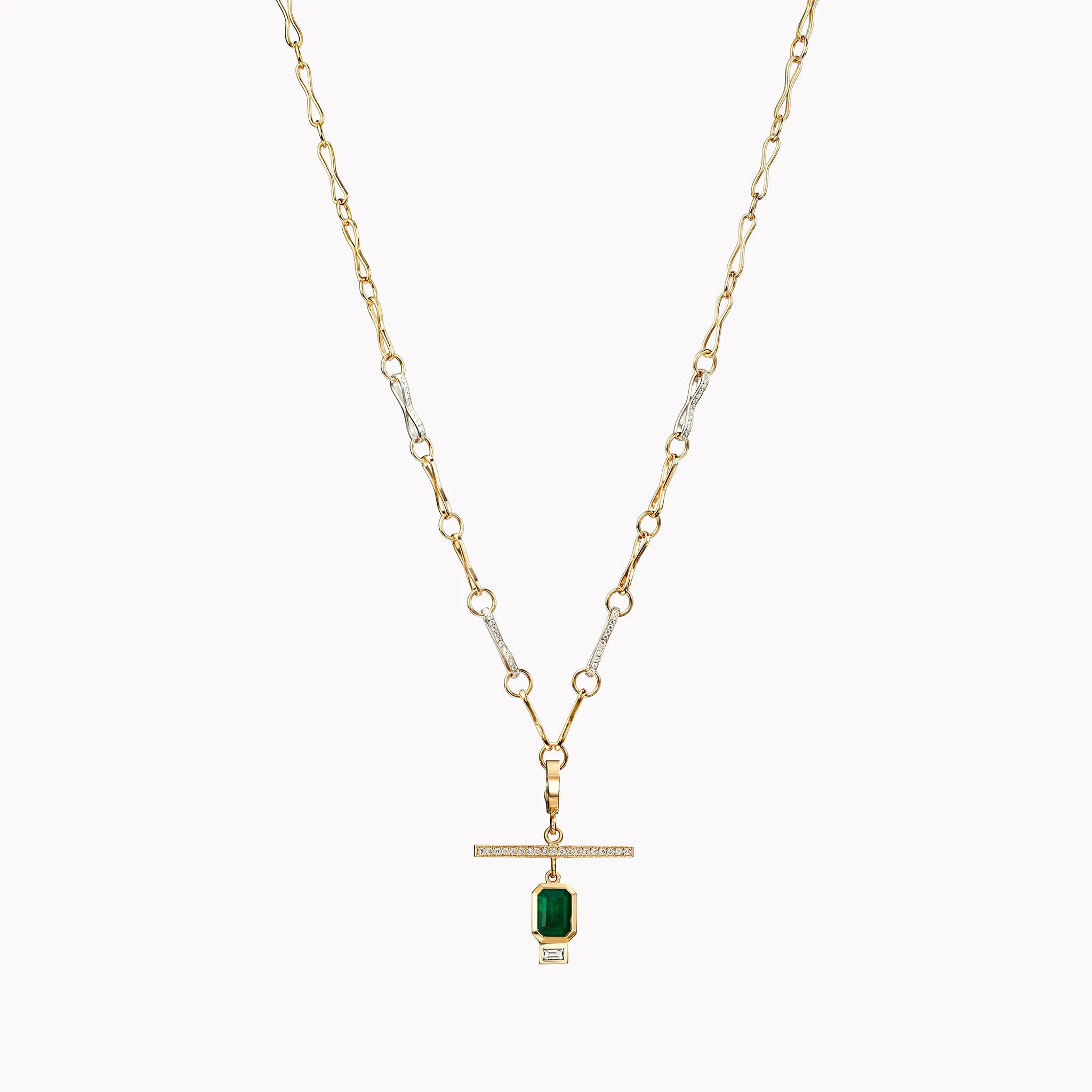 NSEW Emerald Diamond Charm