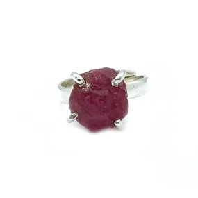 Raw Ruby Quartz Gypsy Ring