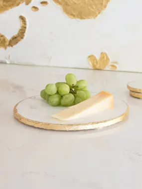 Round Marble Cheese Board | Gold