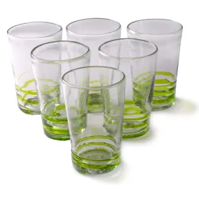 Serpentine Tall Tumbler in Green - 18 oz - Set of 6