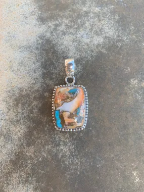 Spiny Oyster & Turquoise Pendant