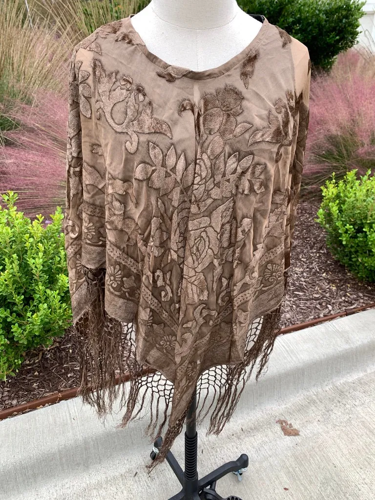 The Chocolate Velvet Poncho