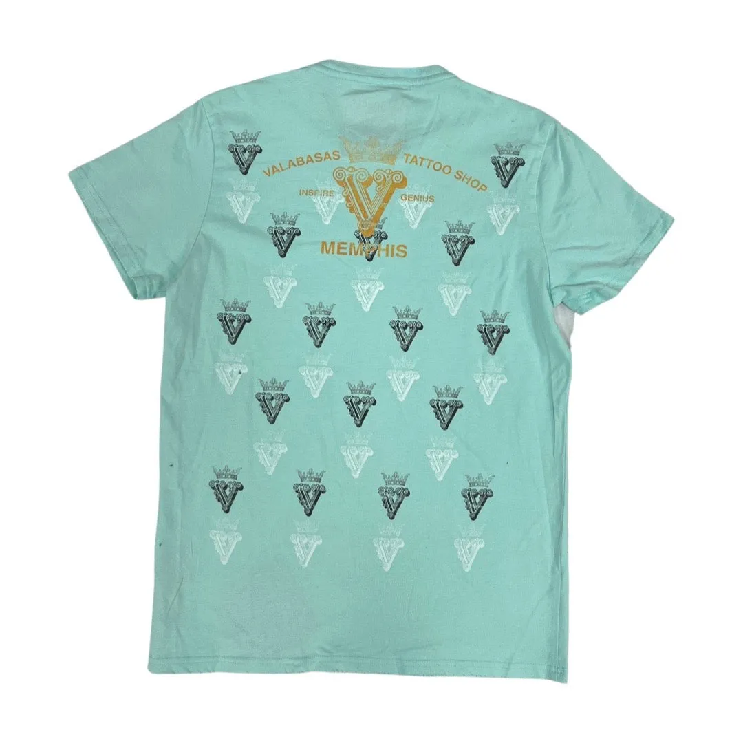 Valabasas “Skull Viper” Vintage Teal Tee