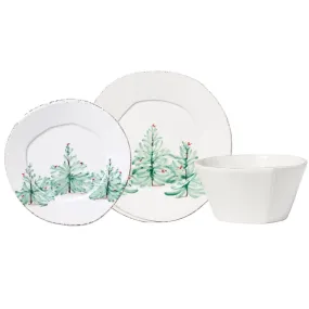 VIETRI Melamine Lastra Holiday Three Piece Place Setting